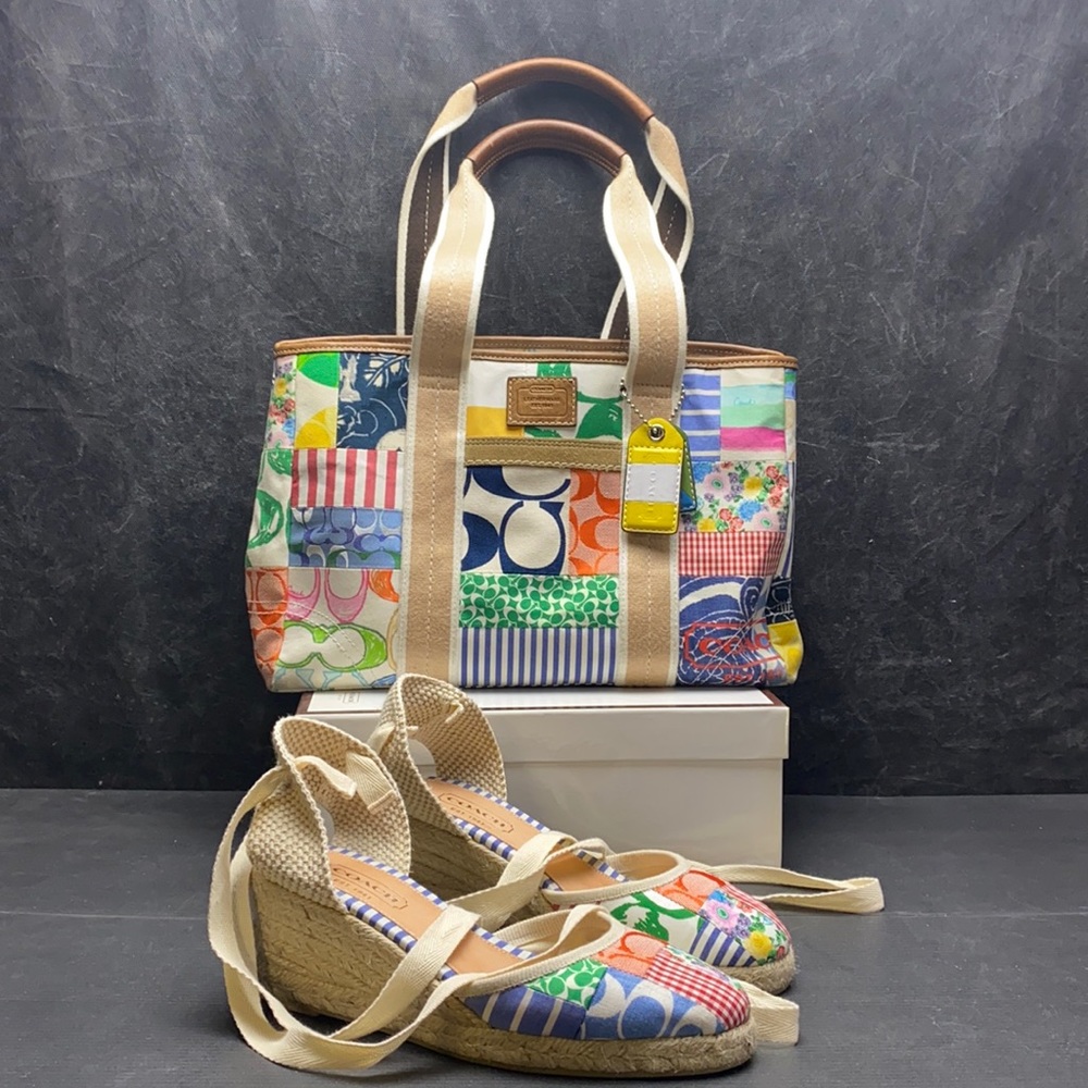 COPY - Beautiful Coach Kerrie Patchwork Bag with Matching Shoes.